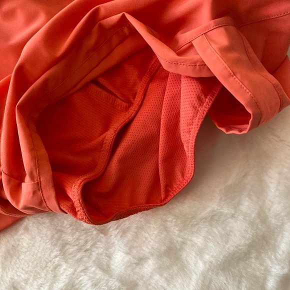 🎉SALE🎉Orange Athletic Shorts with Elastic Waistband and Compression Layer - Picture 2 of 7